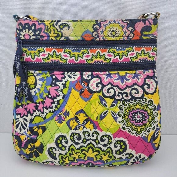 Vera Bradley Rio Triple Zip Hipster Crossbody with Extra Wallets Bundle - Picture 2 of 9